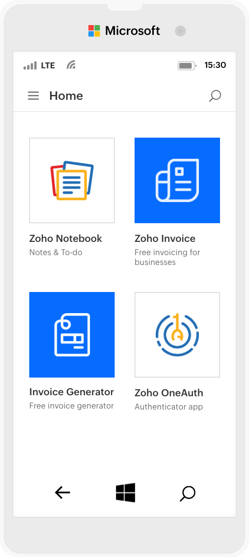 Android Microsoft Screen